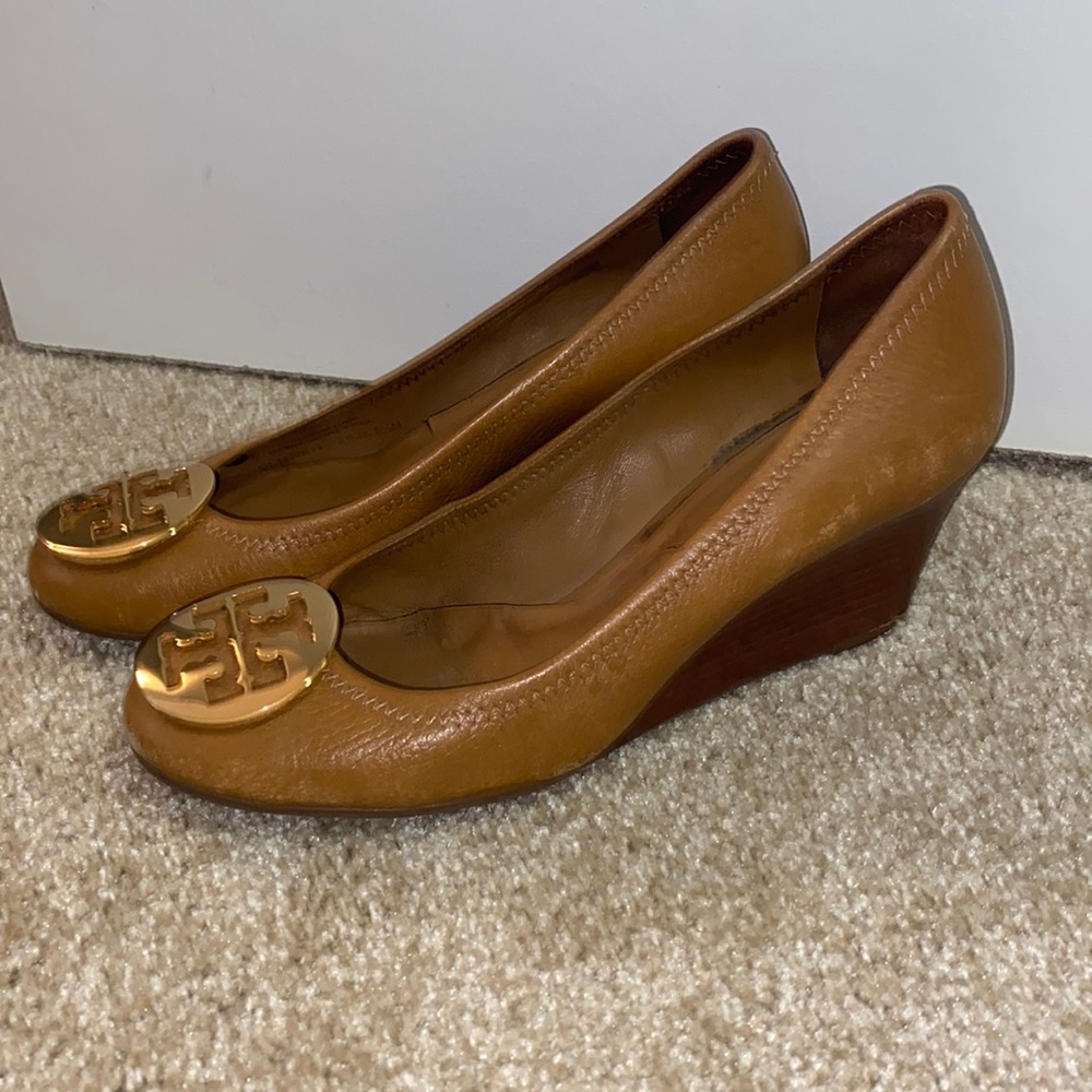 Tory Burch Brown leather wedge
